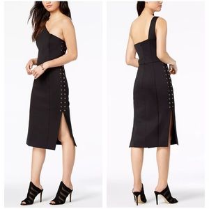 ANTHROPOLOGIE MARE MARE ONE SHOULDER GROMMET DRESS XS